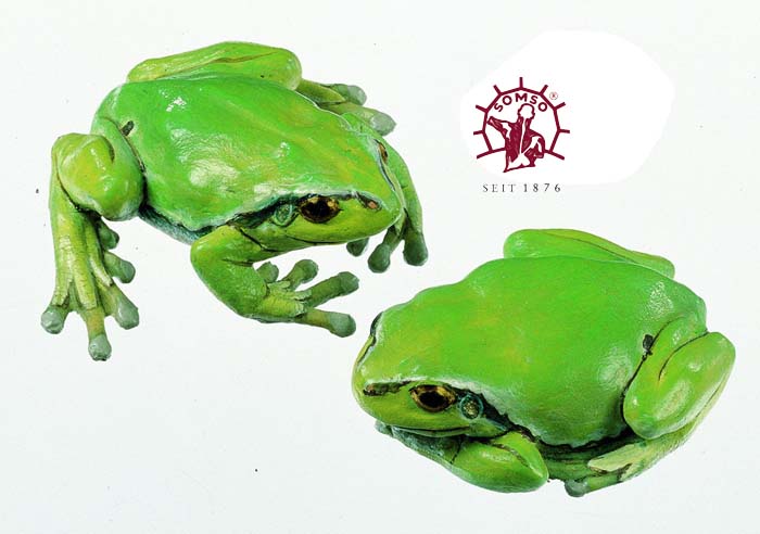 Laubfrosch, Weibchen (2 Modelle) - Tierplastik Laubfrosch, Weibchen (2 Modelle) - Tierplastik