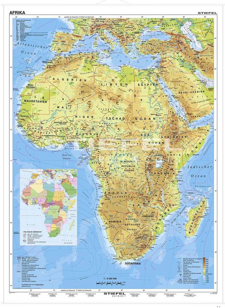 Afrika physisch Afrika physisch