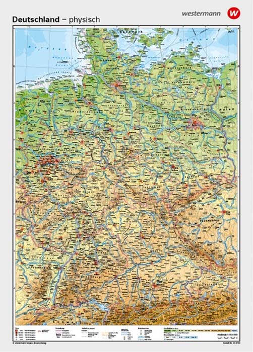 Deutschland, physisch/stumm Deutschland, physisch/stumm