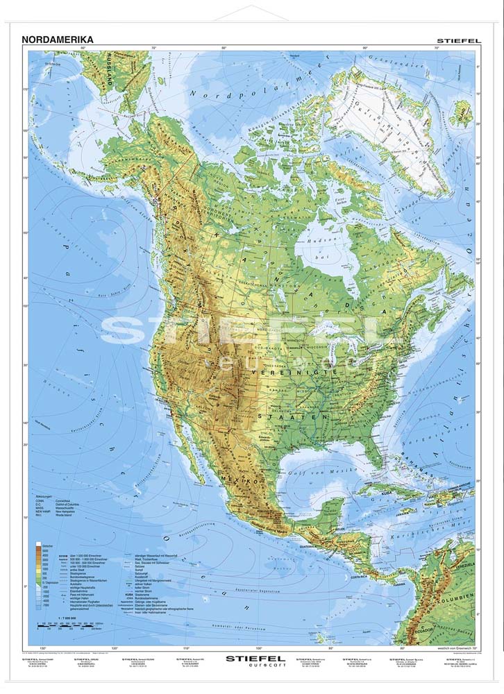 Nordamerika physisch Nordamerika physisch