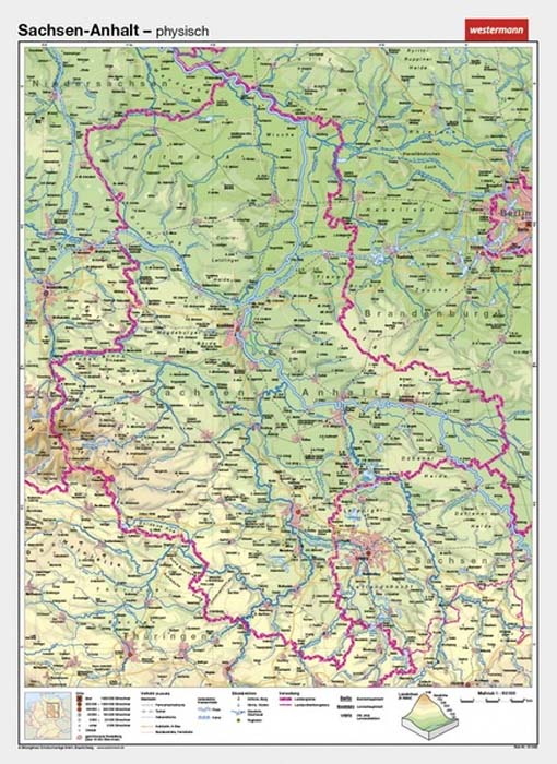 Sachsen-Anhalt - physisch / politisch Sachsen-Anhalt - physisch / politisch