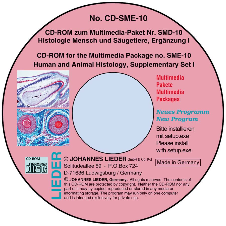 Interaktive CD-ROM - Histologie Mensch und Säugetiere Interaktive CD-ROM - Histologie Mensch und Säugetiere