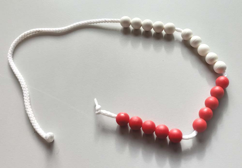 Rechenkette bis 20 - 10 rot / 10 weiß Rechenkette bis 20 - 10 rot / 10 weiß
