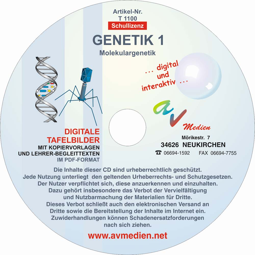 Genetik 1: Molekulargenetik Genetik 1: Molekulargenetik