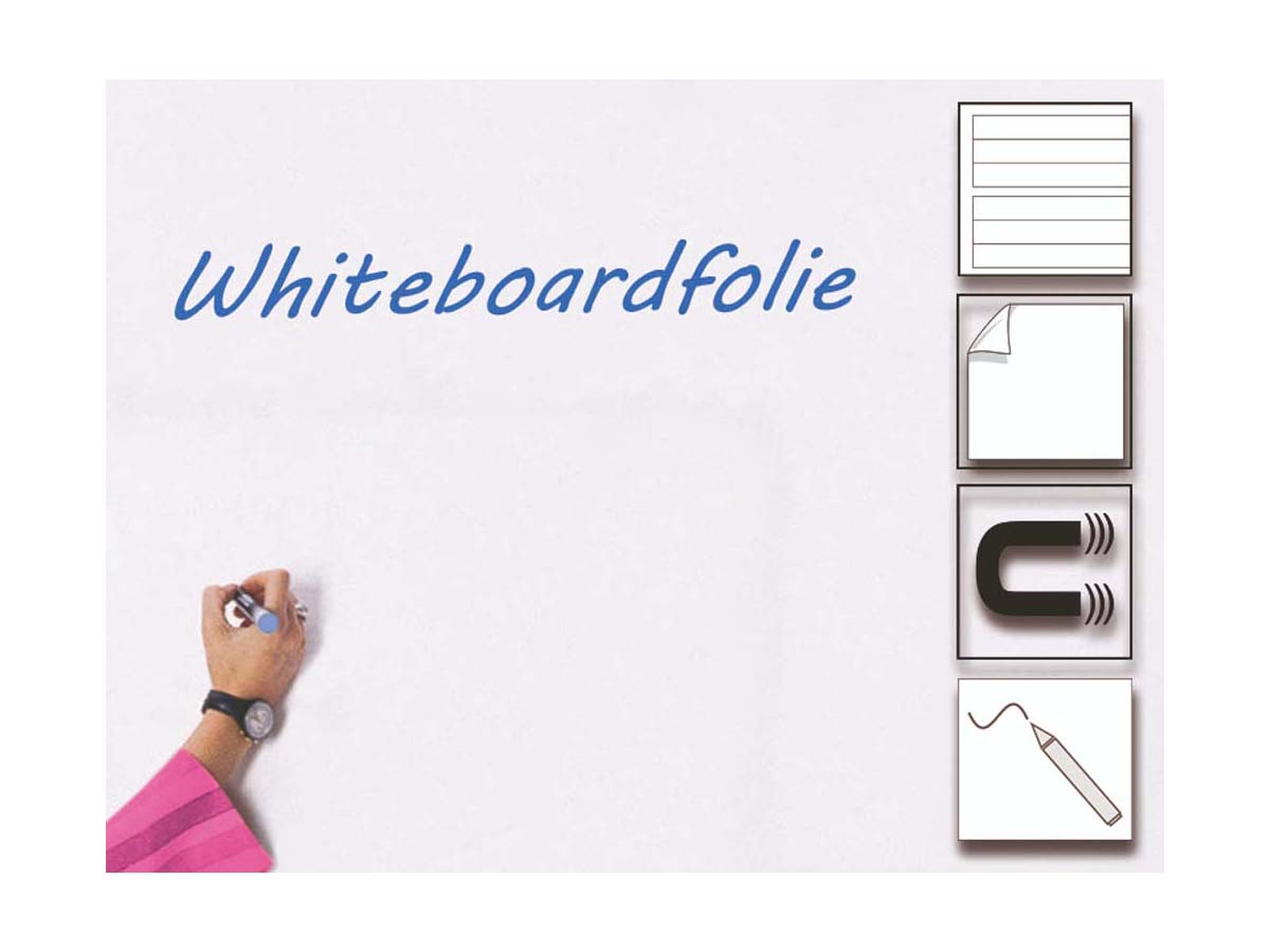Whiteboardfolie - selbstklebend mit Magnethaftung Whiteboardfolie - selbstklebend mit Magnethaftung
