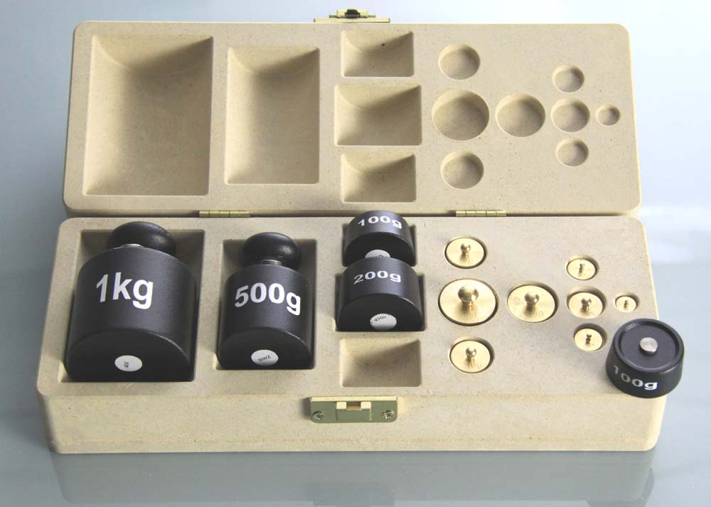 Gewichtssatz 1 g - 1 kg im Kasten Gewichtssatz 1 g - 1 kg im Kasten