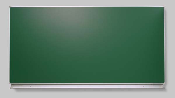 Grüne Langwandtafel - mit Ablage Grüne Langwandtafel - mit Ablage