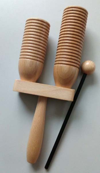 Wooden Agogo groß