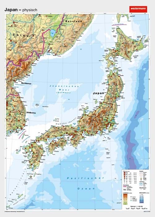 Japan - physisch / politisch Japan - physisch / politisch