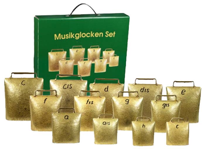 Musikglockensatz MG 04 im grünen Koffer