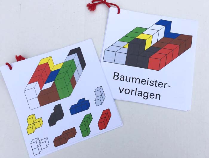 Baumeisterspiel farbige Vorlagen