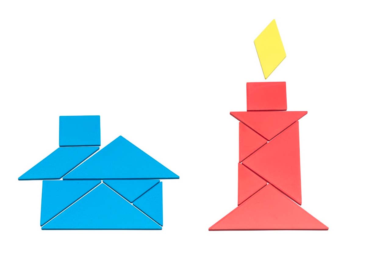 Schüler-Tangram in 4 Farben