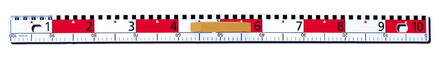 Flachprofil-Lineal mit cm+dm-Skala