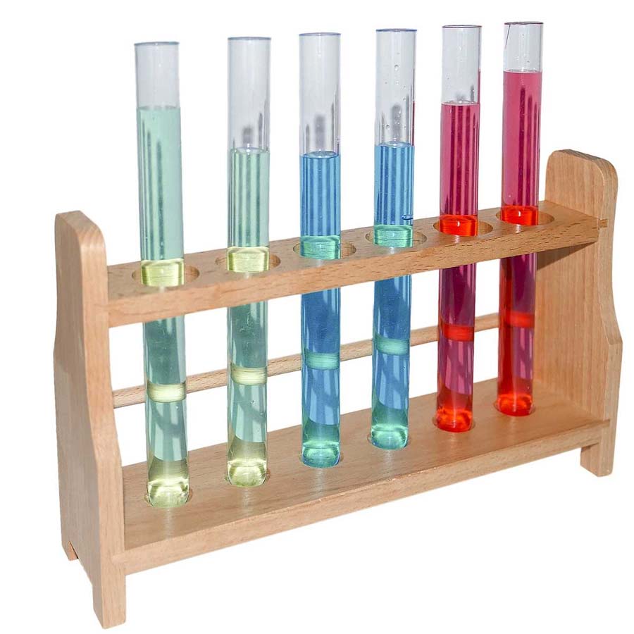 Reagenzglasgestell aus Holz Reagenzglasgestell aus Holz