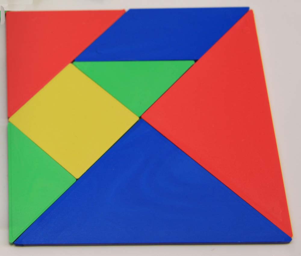 Schüler-Tangram in 4 Farben