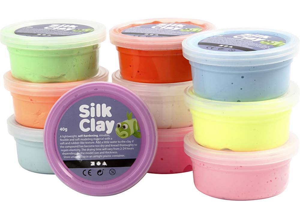Silk Clay®, Pastell/Neon - Modelliermasse Silk Clay®, Pastell/Neon - Modelliermasse