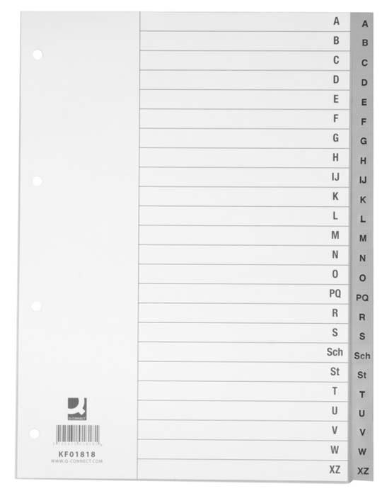 Trennblätter - Register A - Z aus Kunststoff Trennblätter - Register A - Z aus Kunststoff