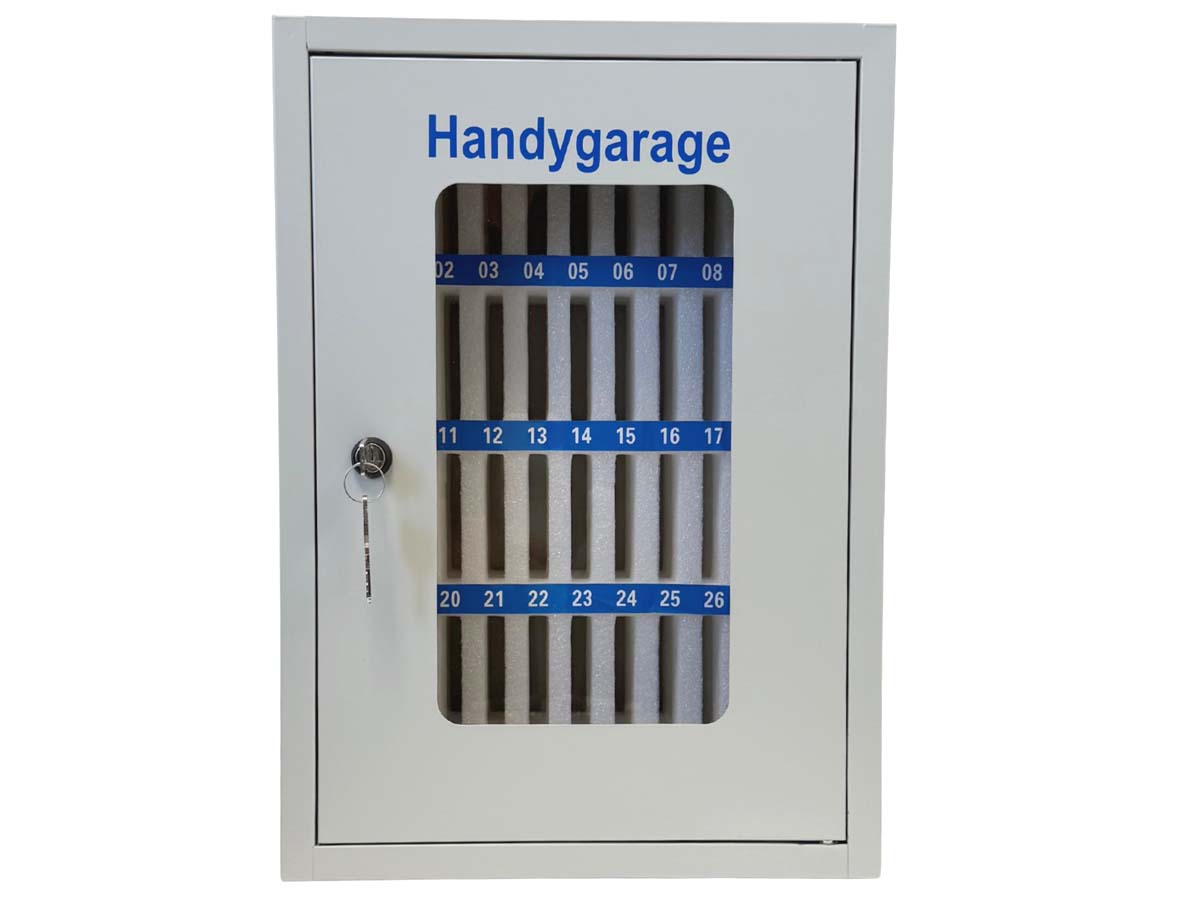 Handytresor aus Stahl mit 36 Slots mit Zylinderschloss