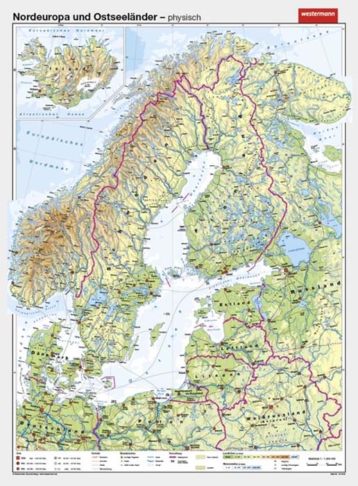 Nordeuropa/Ostseeländer - physisch Nordeuropa/Ostseeländer - physisch