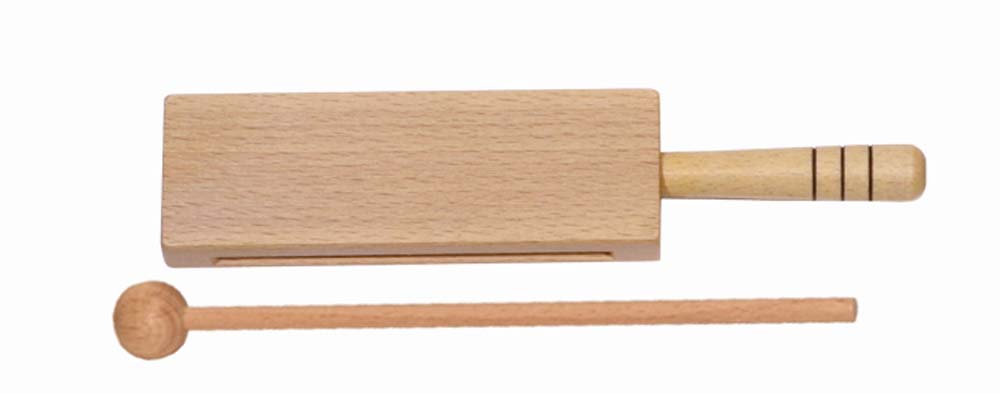 Holzblocktrommel mit Griff Holzblocktrommel mit Griff