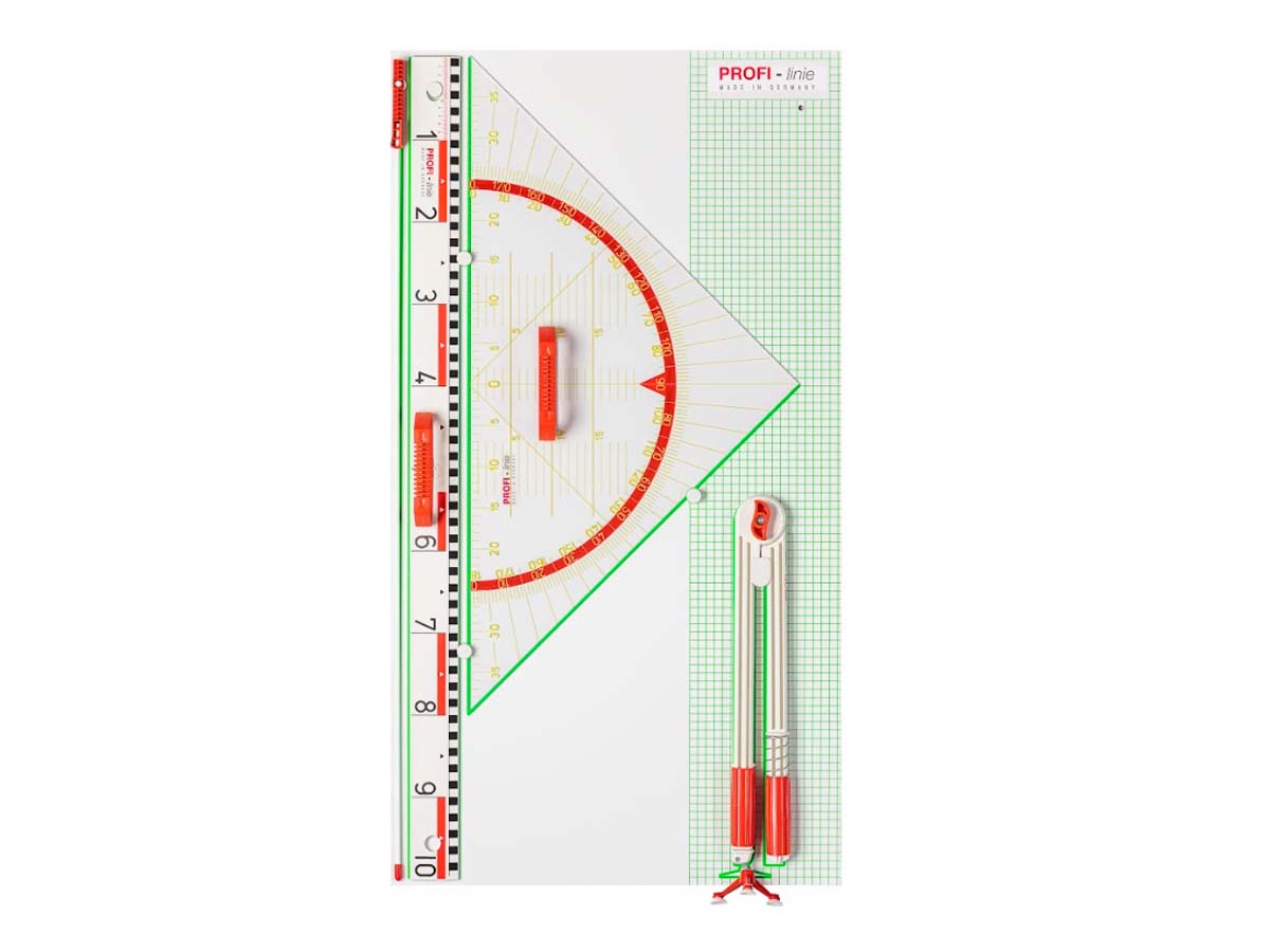 Wandtafelgerätesatz PROFI-linie II mit 80 cm Geowinkel Wandtafelgerätesatz PROFI-linie II mit 80 cm Geowinkel