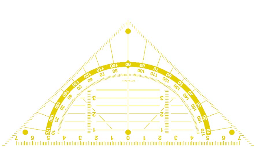 Geodreiecke für die Tafel aus Plexiglas