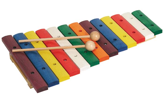 Xylophon - 13 bunte Klangplatten