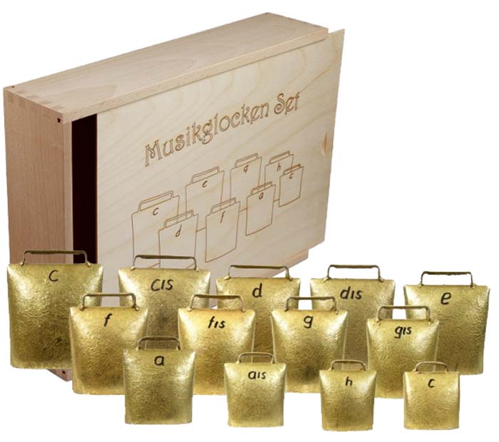 Musikglockensatz MG 04 in Holzkiste Musikglockensatz MG 04 in Holzkiste