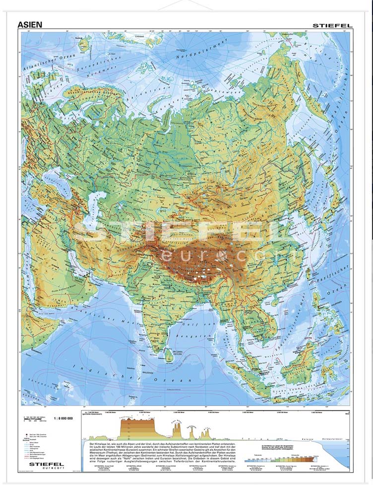 Asien physisch Asien physisch