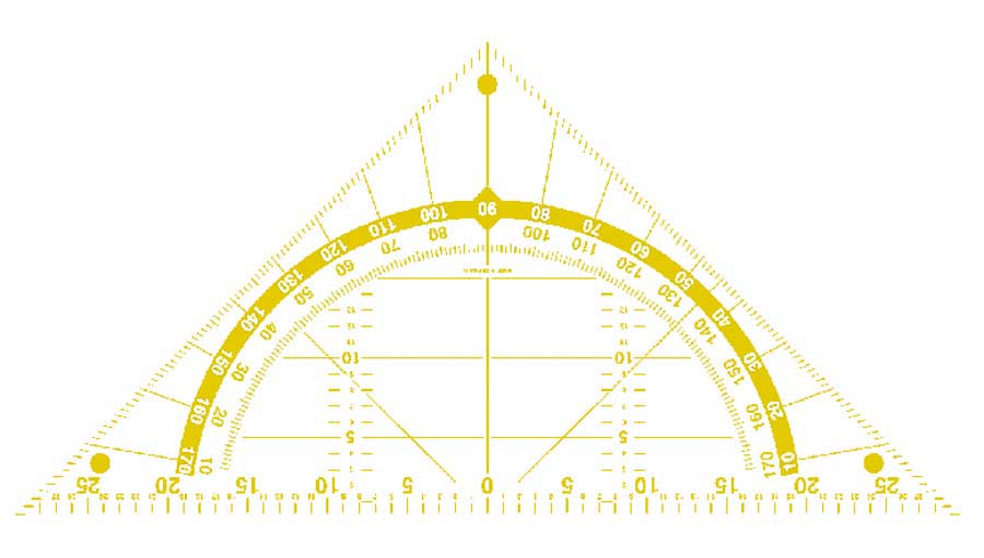 Geodreiecke für die Tafel aus Makrolon