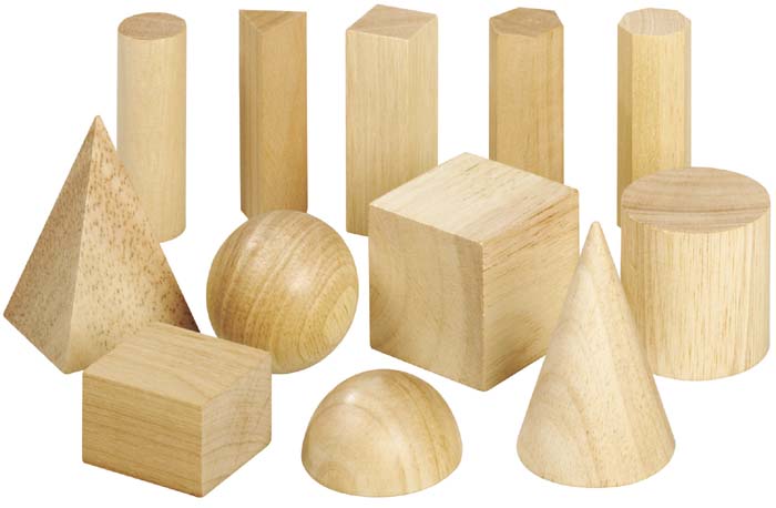 Geometrische Körper aus Holz