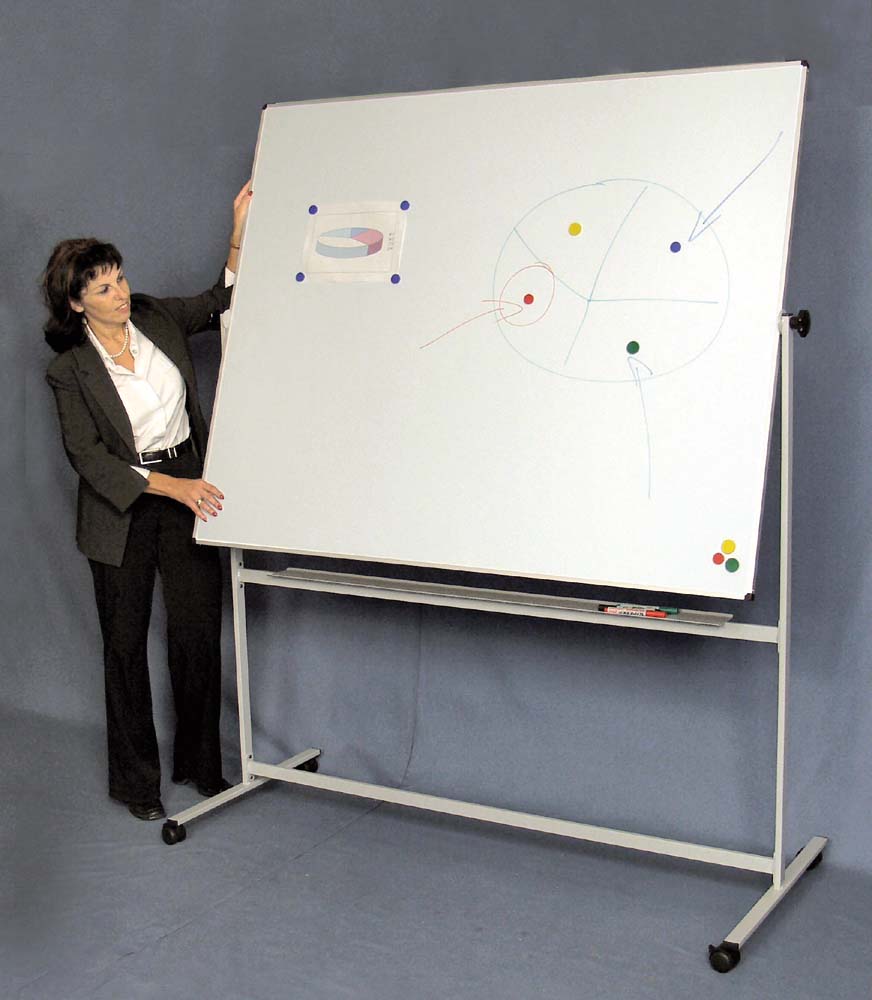 Dreh- und Wendetafel - Stahlemaille weiss Dreh- und Wendetafel - Stahlemaille weiss