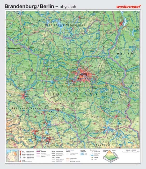 Brandenburg / Berlin - physisch / politisch