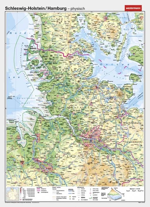 Schleswig-Holstein/Hamburg - physisch / politisch