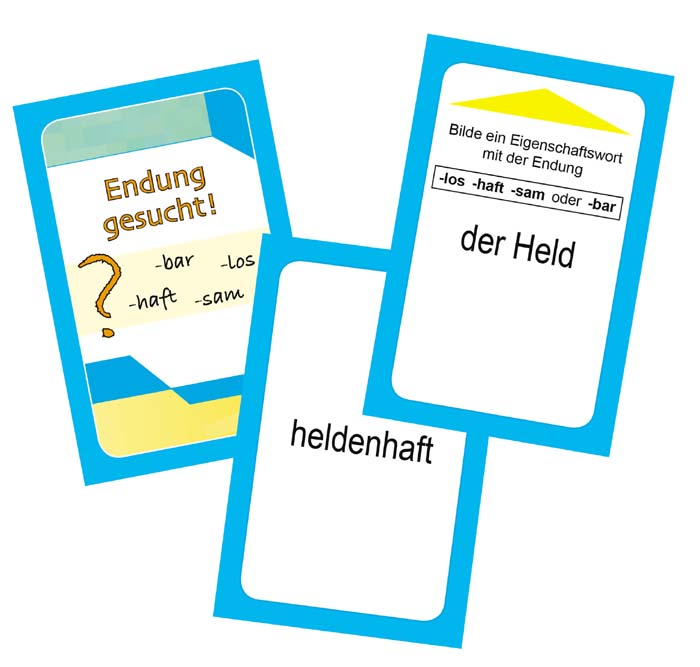 Endung gesucht - Kartenset zum Magischen Zylinder Endung gesucht - Kartenset zum Magischen Zylinder