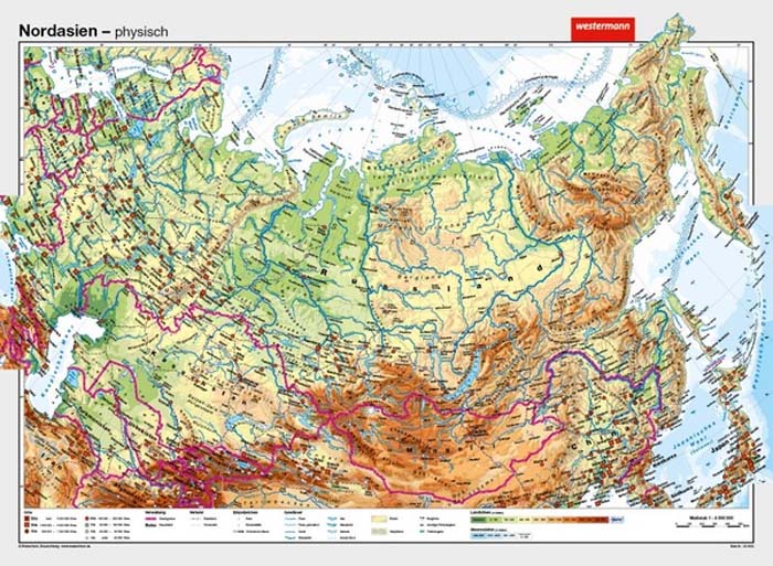 Nordasien - physisch / politisch