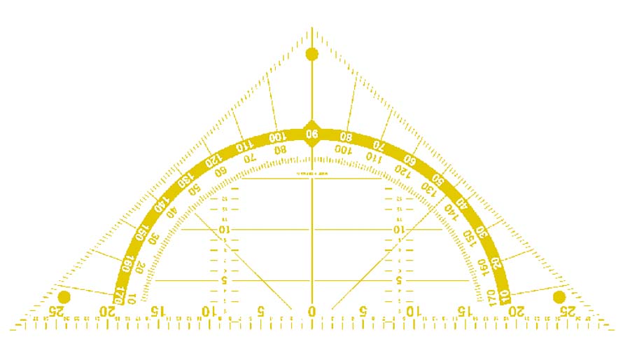 Geodreiecke für die Tafel aus Plexiglas