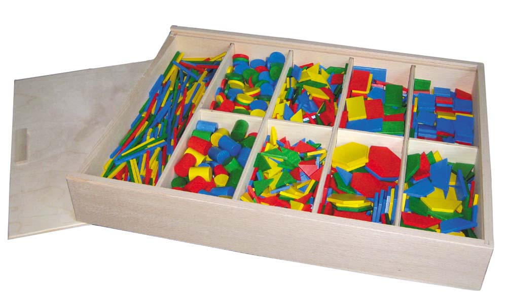 Bunte Legematerialkiste