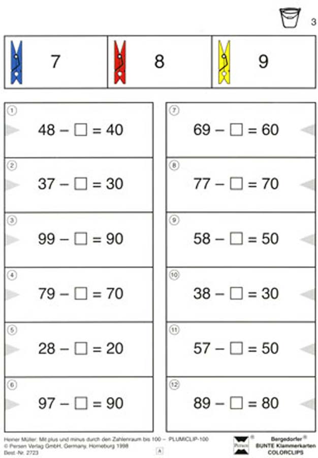 COLORCLIPS - Mit plus und minus durch die Zahlenräum bis 100