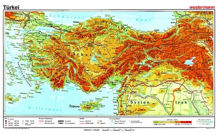 Türkei - physisch Türkei - physisch